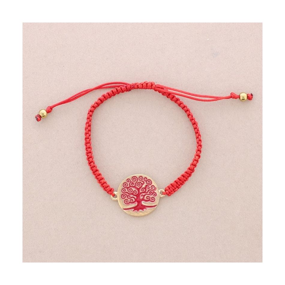 PULSERA MACRAMÉ METAL ESMALTE