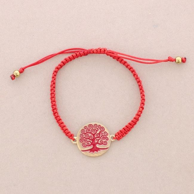 ENAMEL METAL MACRAME BRACELET