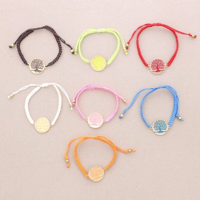 ENAMEL METAL MACRAME BRACELET