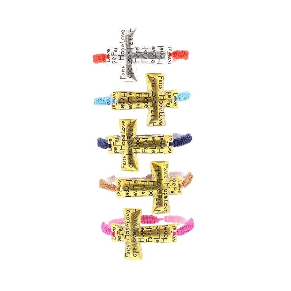 PULSERA  MACRAMÉ CRUZ