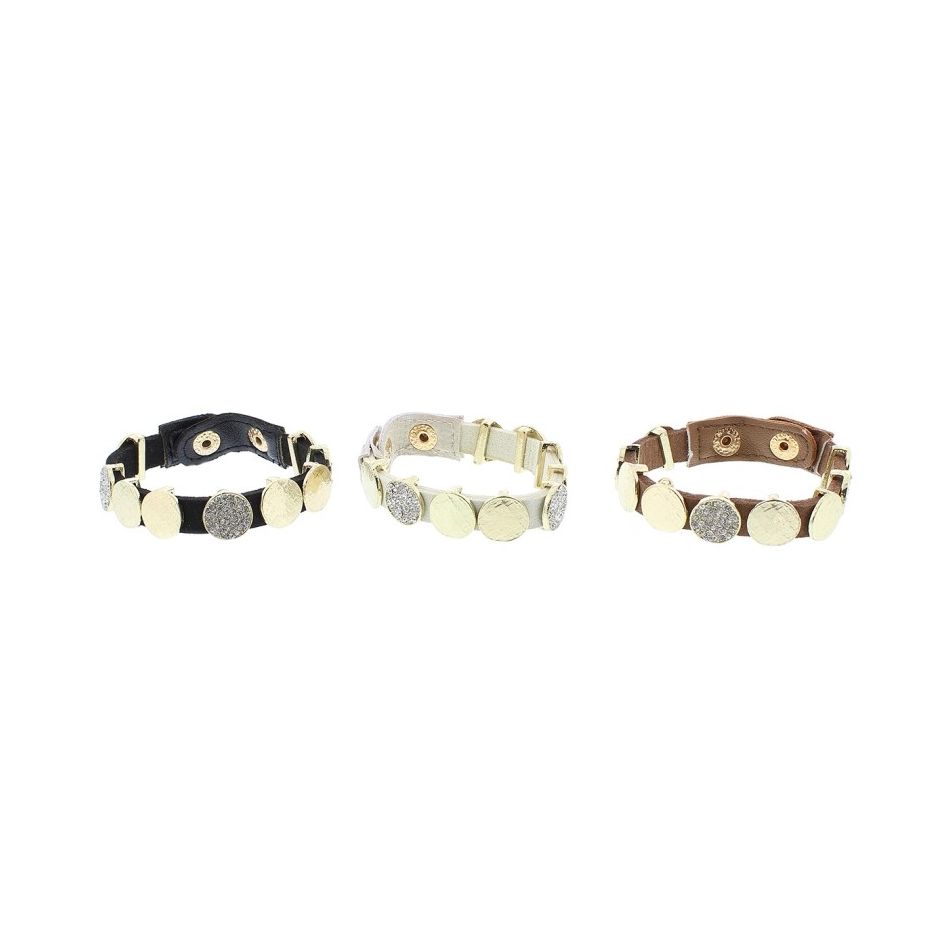 CRYSTAL LEATHER BRACELET