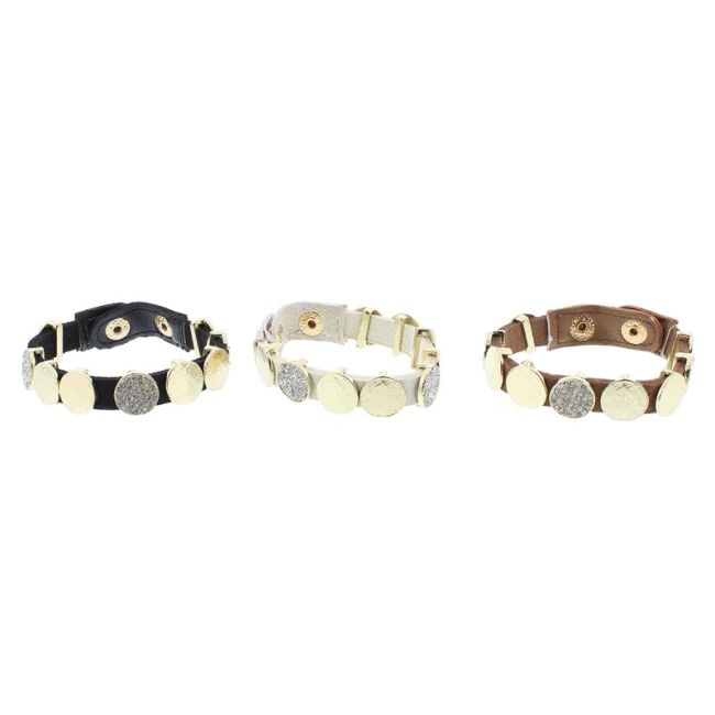 CRYSTAL LEATHER BRACELET