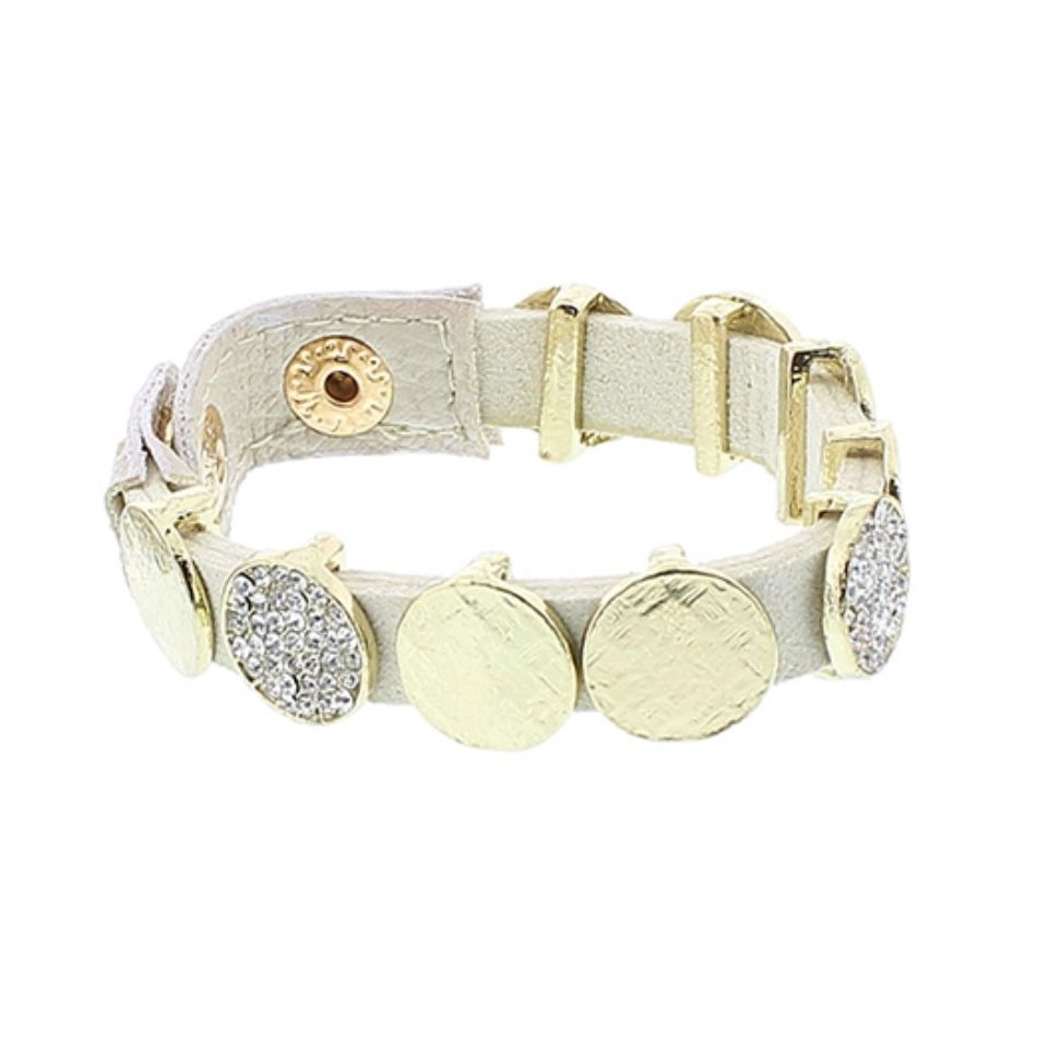 CRYSTAL LEATHER BRACELET