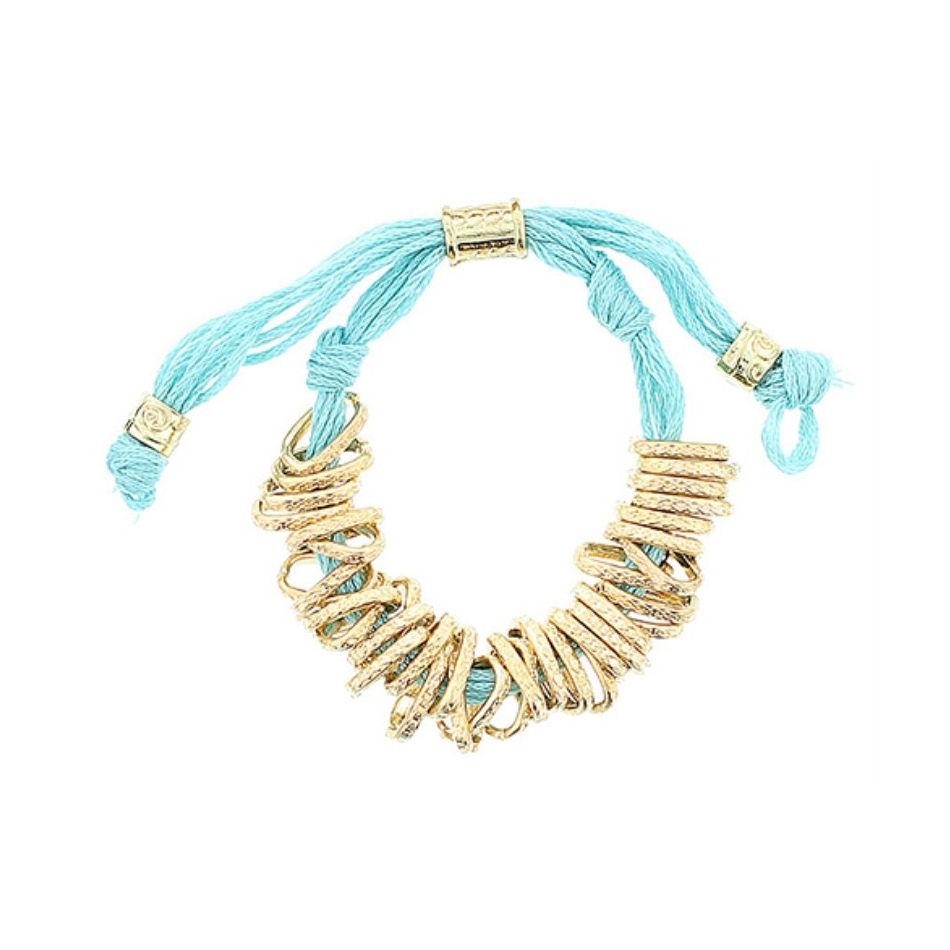 METAL BEADS LACE BRACELET