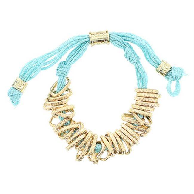 PULSERA CORDONES CUENTAS METAL