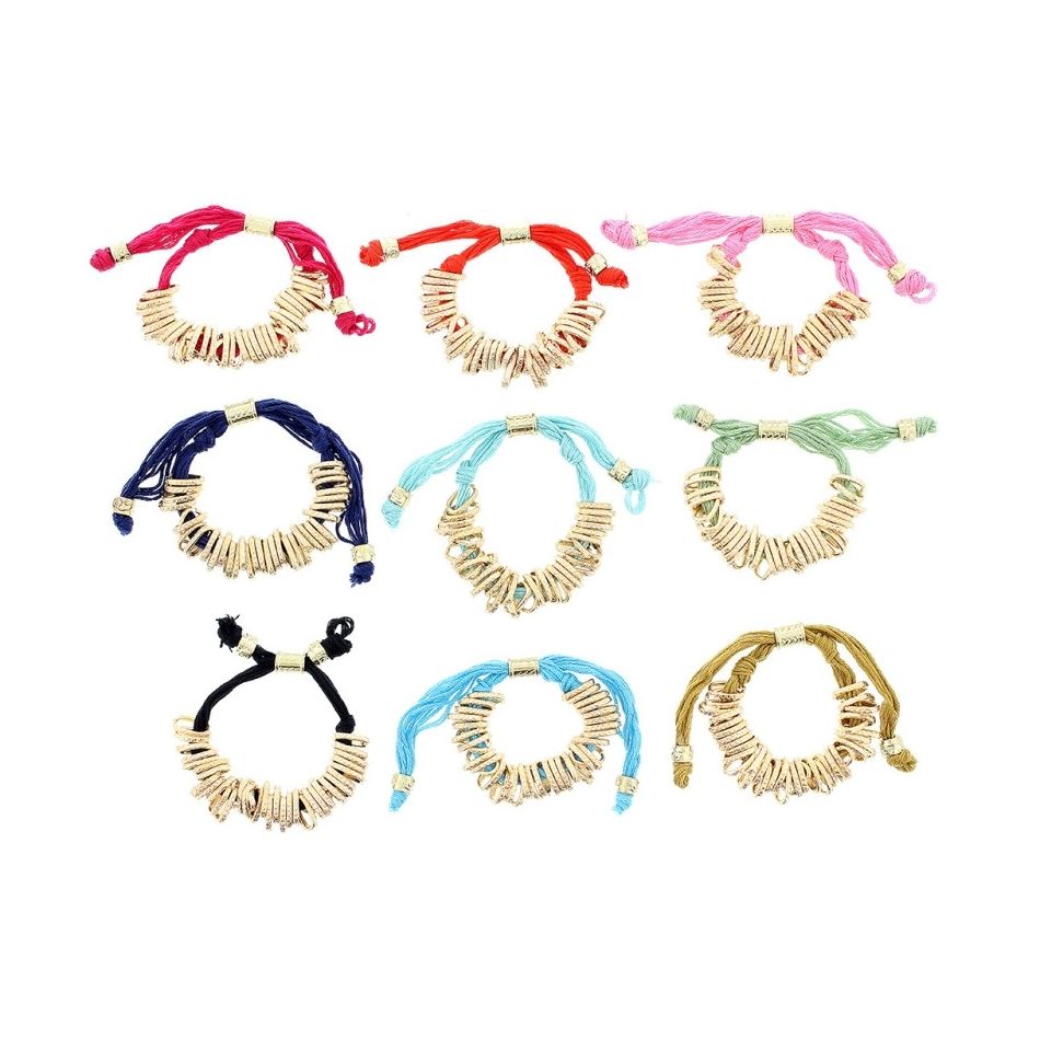 METAL BEADS LACE BRACELET