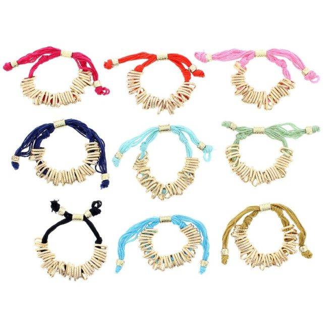 METAL BEADS LACE BRACELET