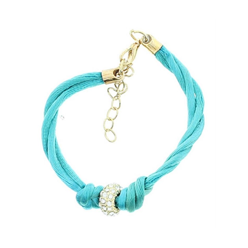 PULSERA CORDONES METAL CRISTAL