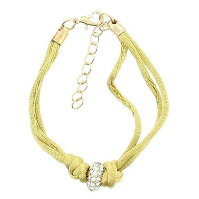 METAL CRYSTAL LACE BRACELET