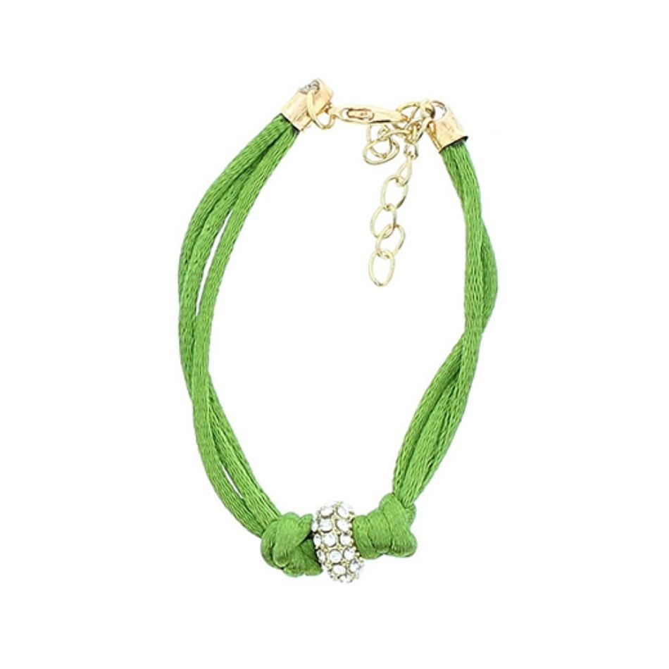 PULSERA CORDONES METAL CRISTAL