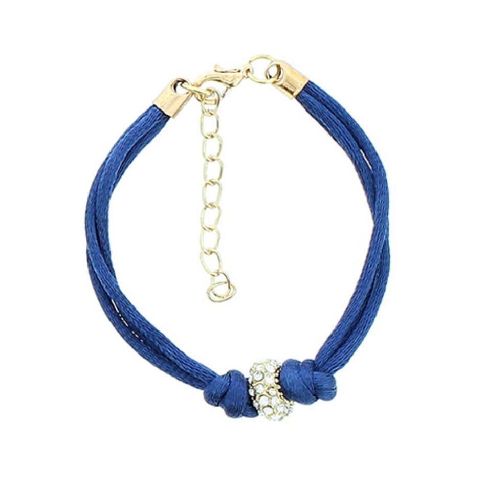 PULSERA CORDONES METAL CRISTAL