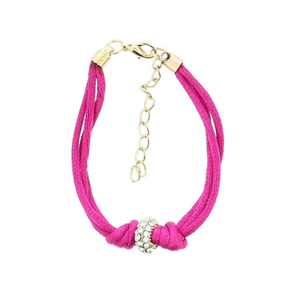 PULSERA CORDONES METAL CRISTAL