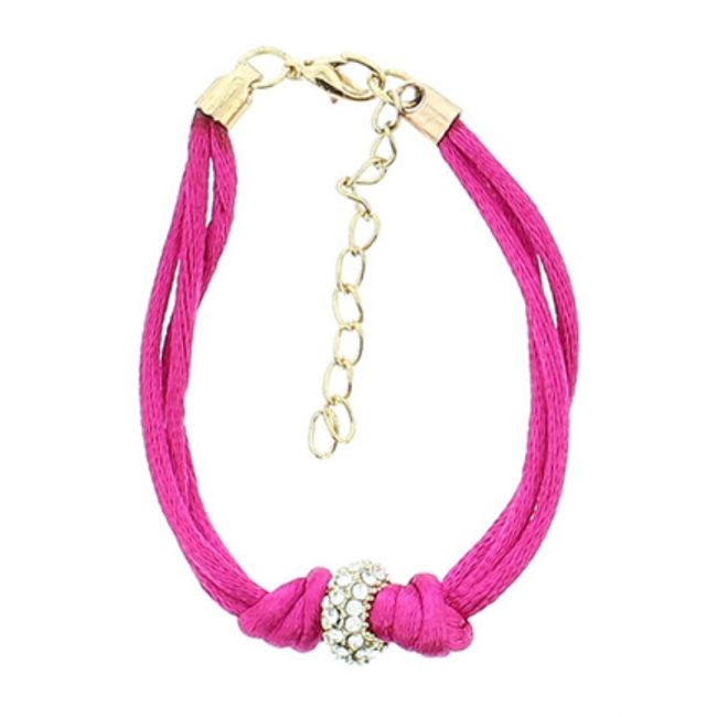 PULSERA CORDONES METAL CRISTAL