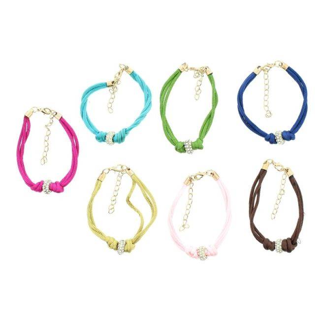 PULSERA CORDONES METAL CRISTAL