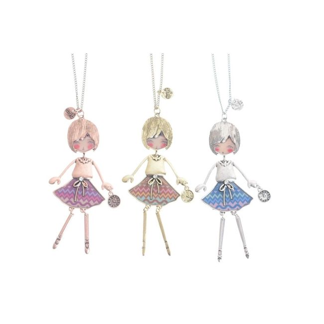 LONG PENDANT NECKLACE BALLERINA DOLL