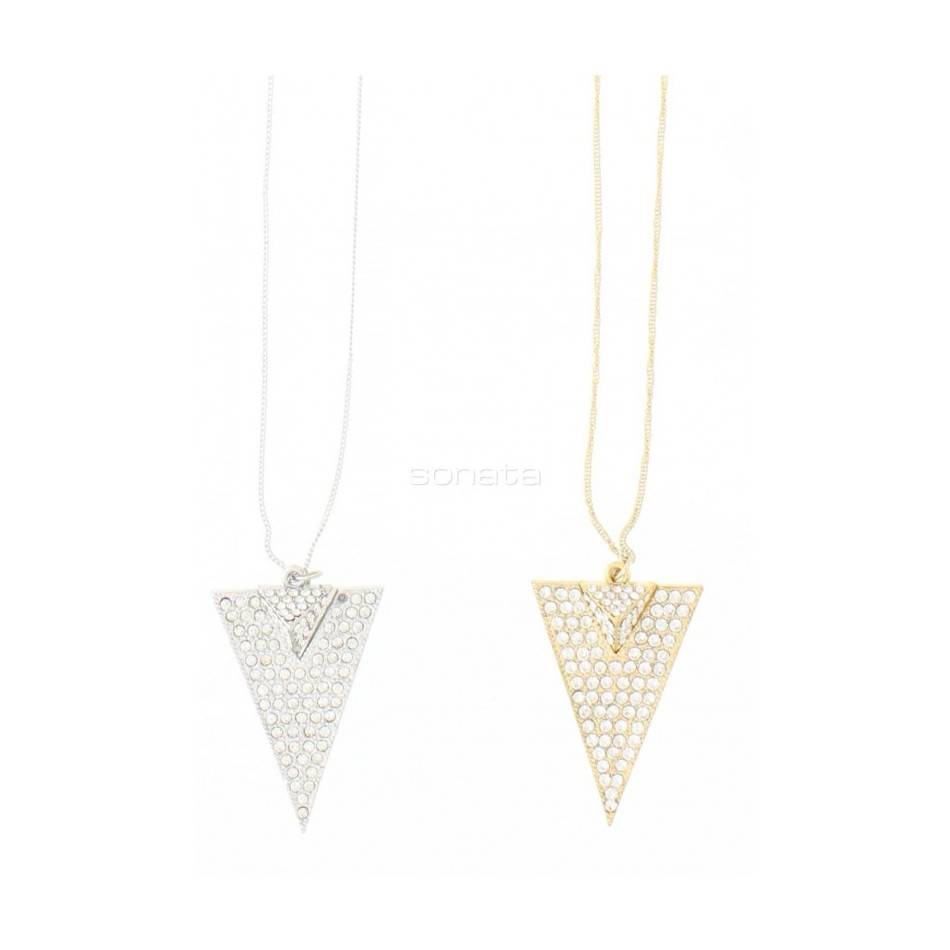 COLLAR LARGO COLG. METAL CRISTALES