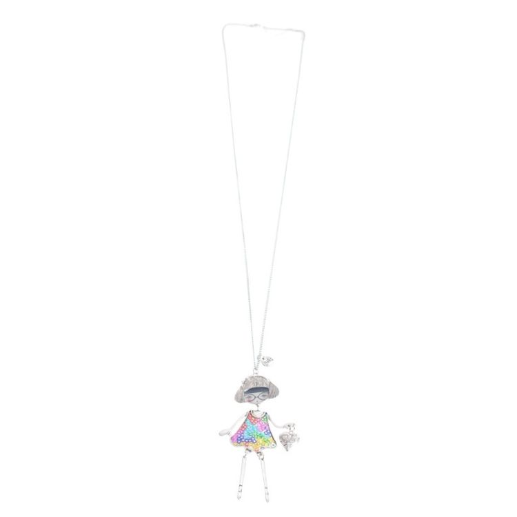 LONG NECKLACE DANCER DOLL PENDANT