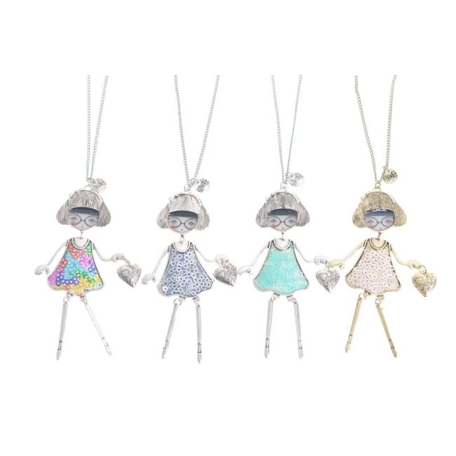 LONG NECKLACE DANCER DOLL PENDANT
