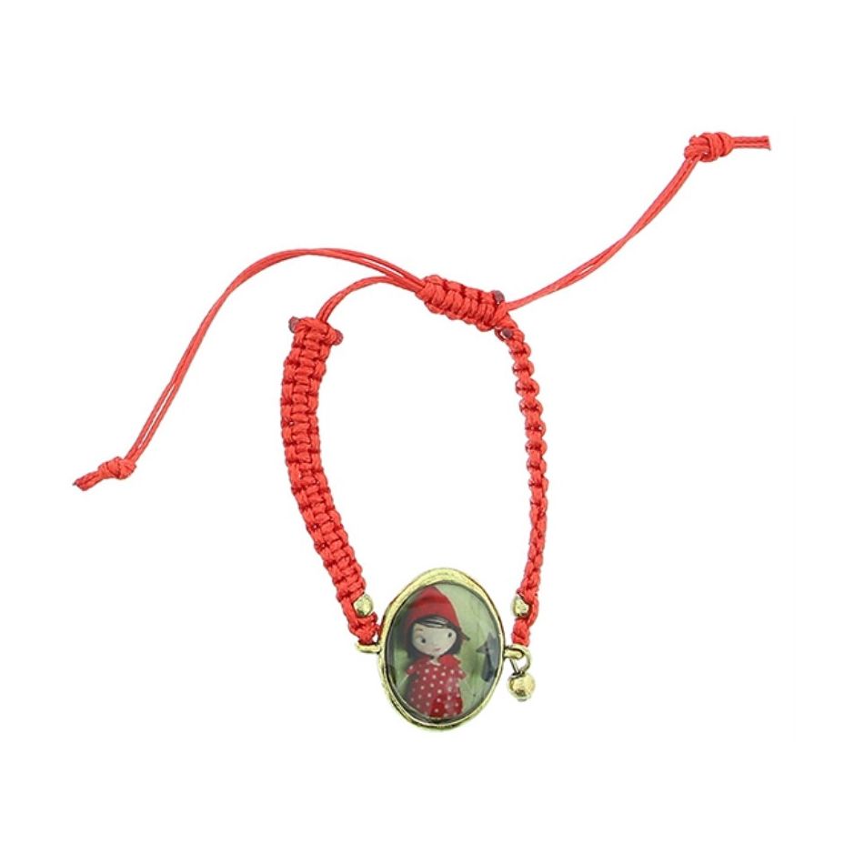 PULSERA  MACRAMÉ METAL ESMALTE