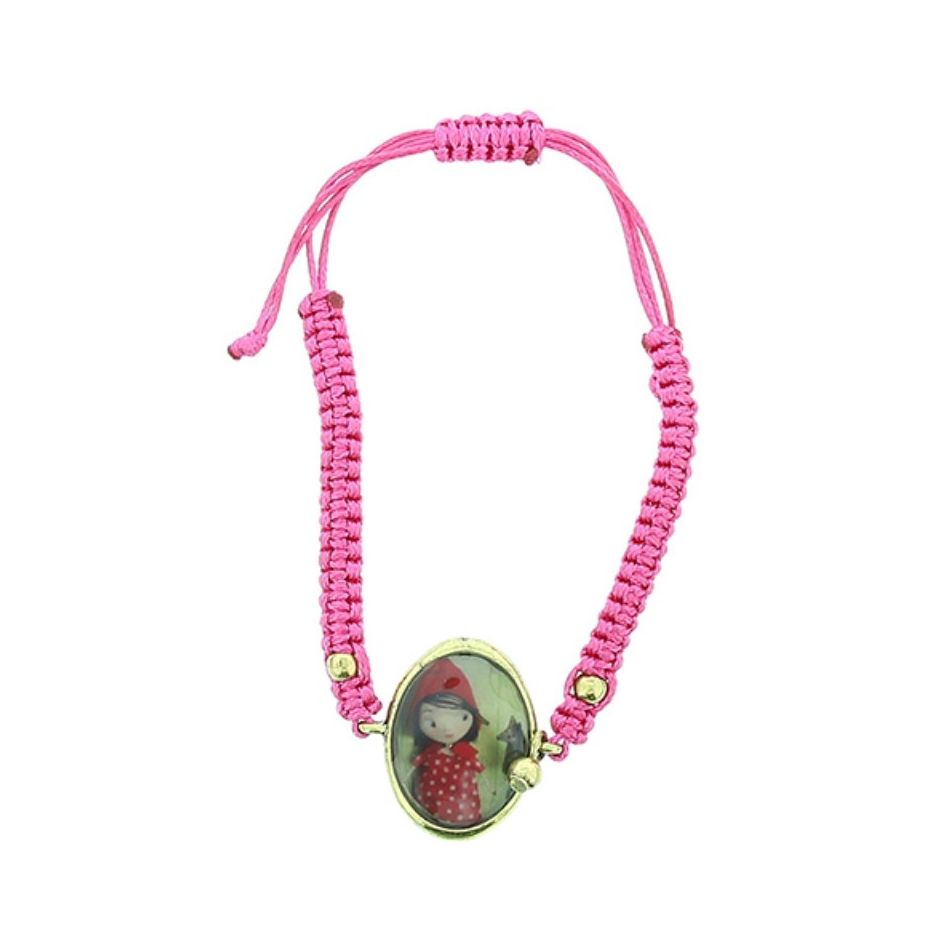PULSERA  MACRAMÉ METAL ESMALTE