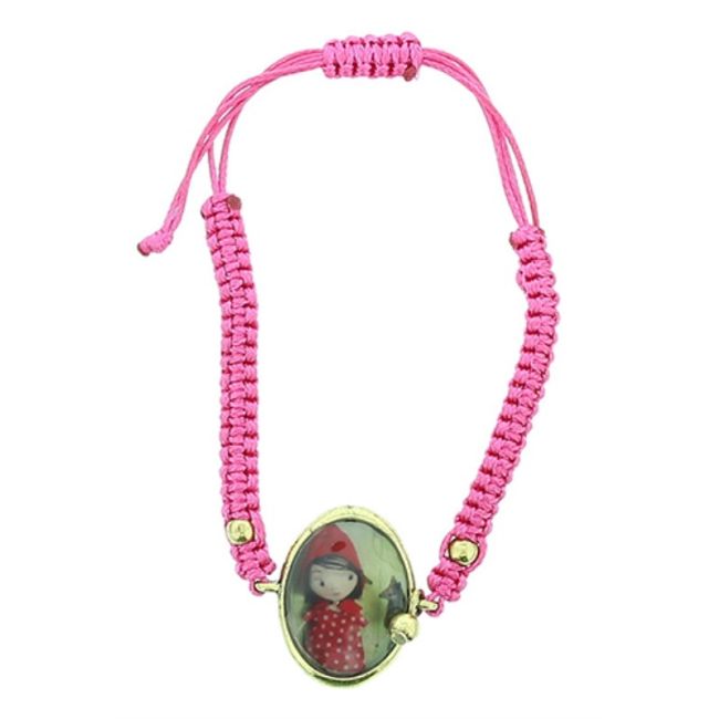 PULSERA  MACRAMÉ METAL ESMALTE