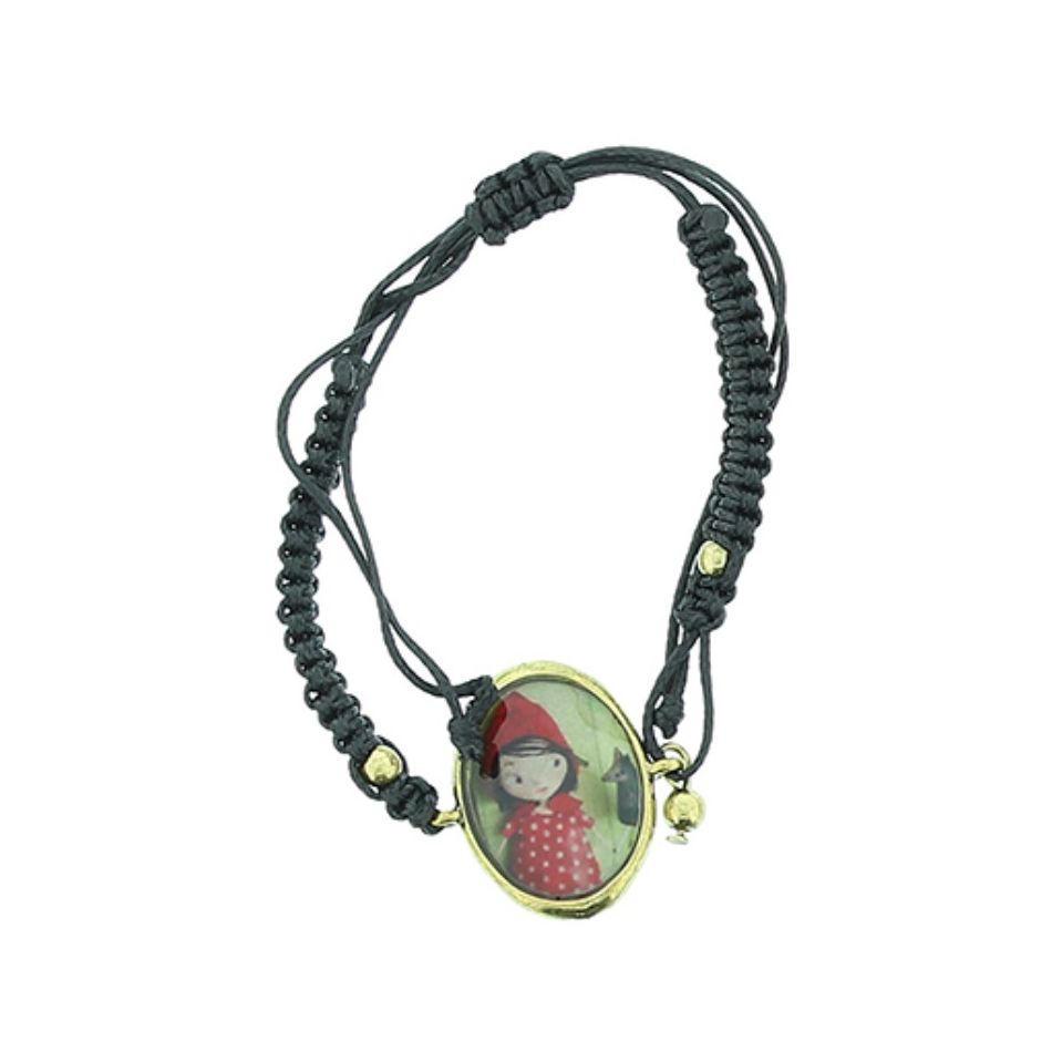 PULSERA  MACRAMÉ METAL ESMALTE