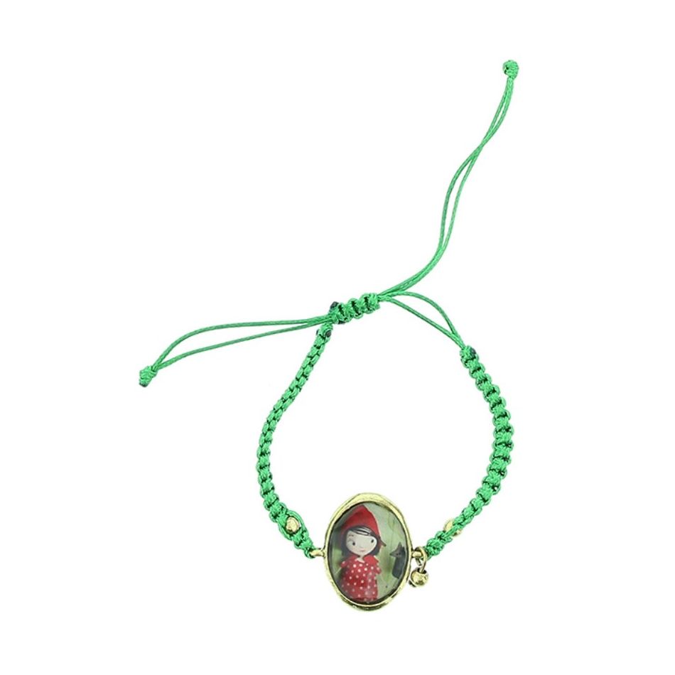 PULSERA  MACRAMÉ METAL ESMALTE