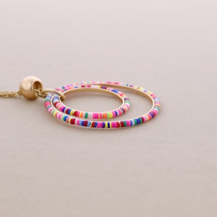 COLLAR LARGO DOBLE ANILLA FIMO
