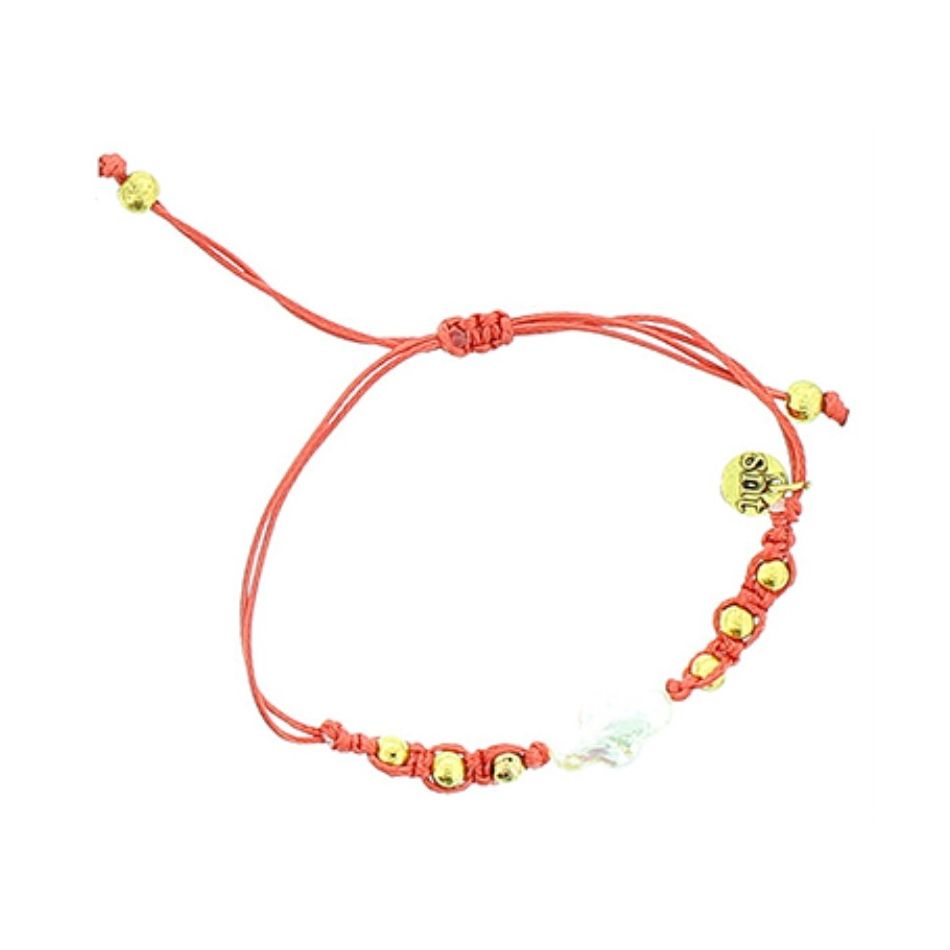 IMI METAL BEADS MACRAMÉ BRACELET. CULT PEARL