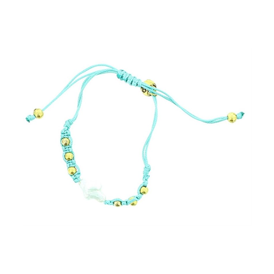 IMI METAL BEADS MACRAMÉ BRACELET. CULT PEARL