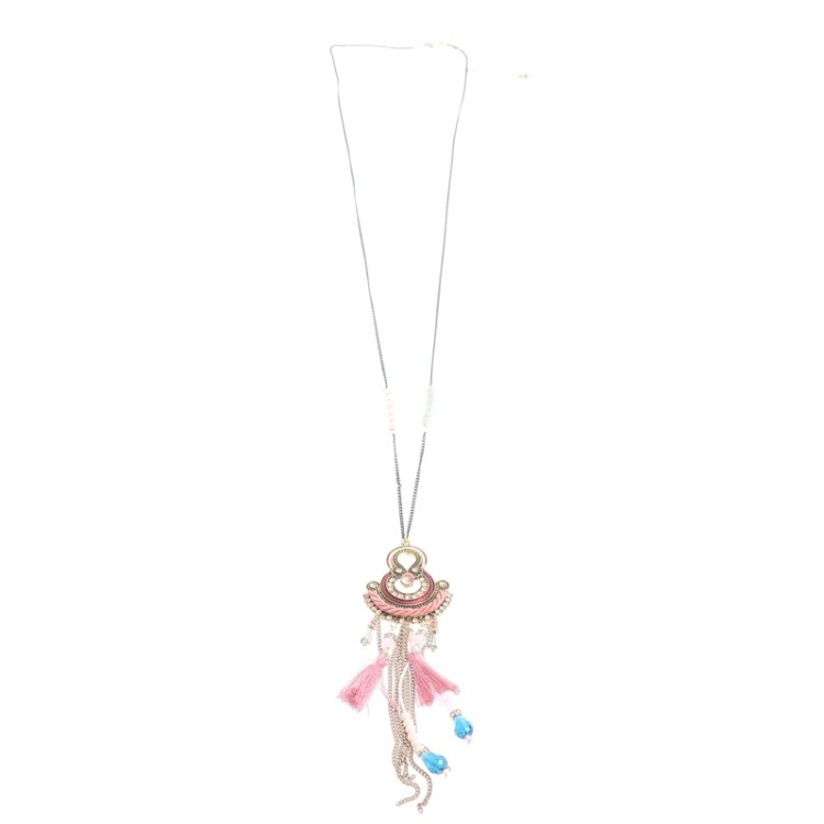 ETHNIC PENDANT LONG NECKLACE