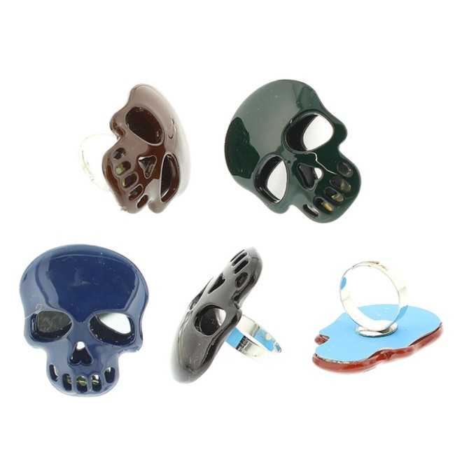 RESIN SKULL RING Adjustable ring