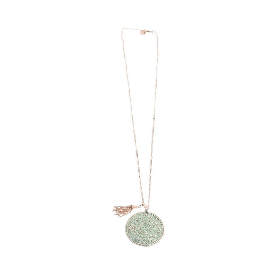 COLLAR LARGO COLG. METAL ENVEJECIDO