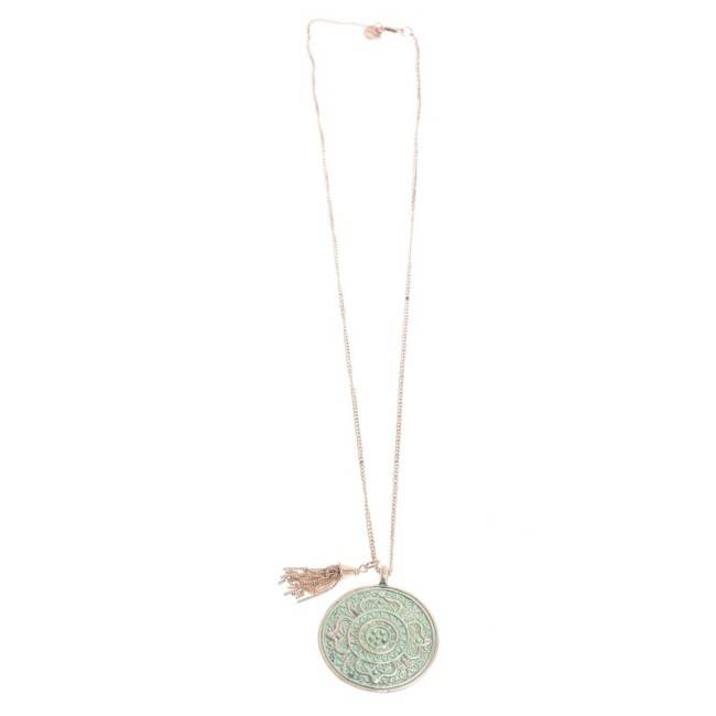 COLLAR LARGO COLG. METAL ENVEJECIDO