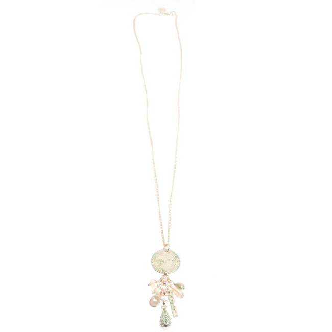 LONG PENDANT NECKLACE AGED METAL "SOÑADORA"
