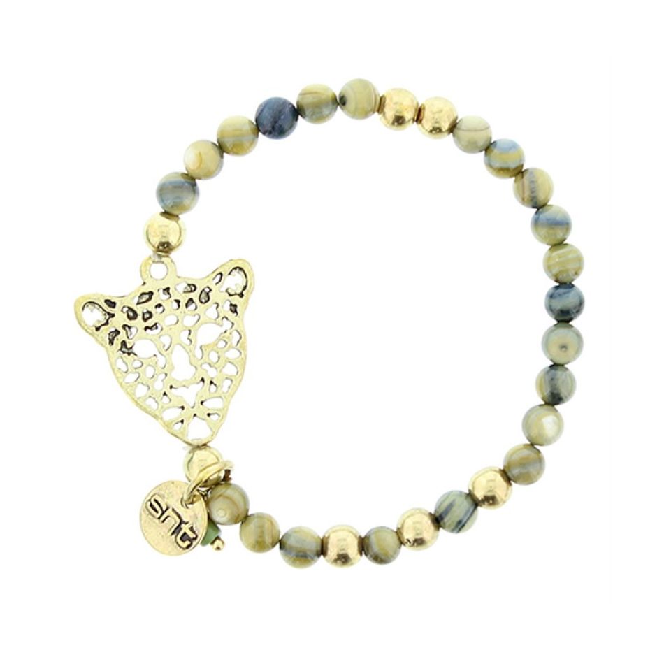 METAL STONE BEADS BRACELET