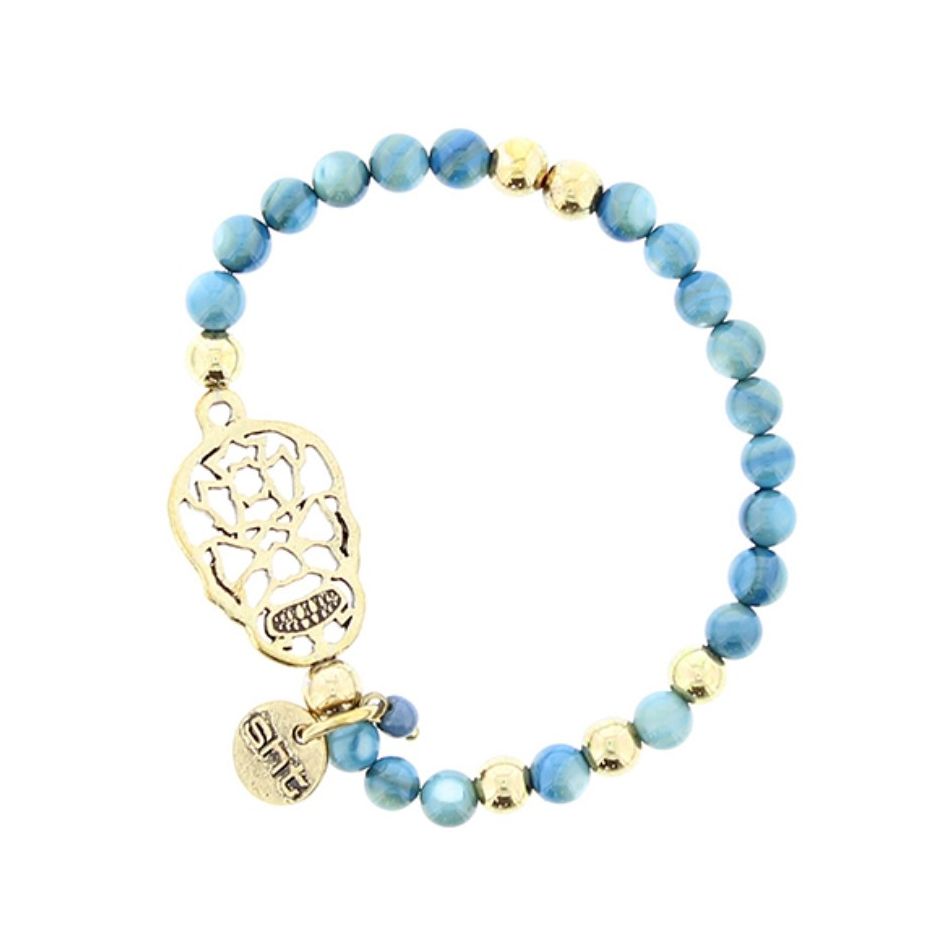 METAL STONE BEADS BRACELET