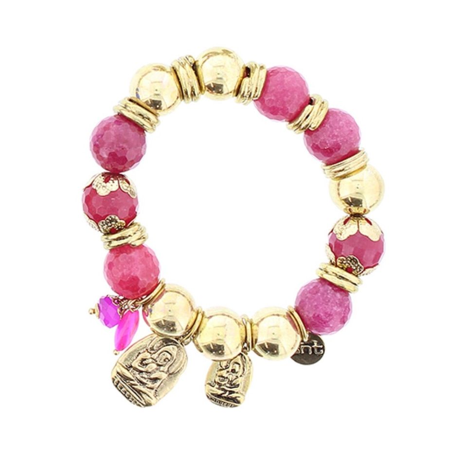 METAL STONE BEADS BRACELET