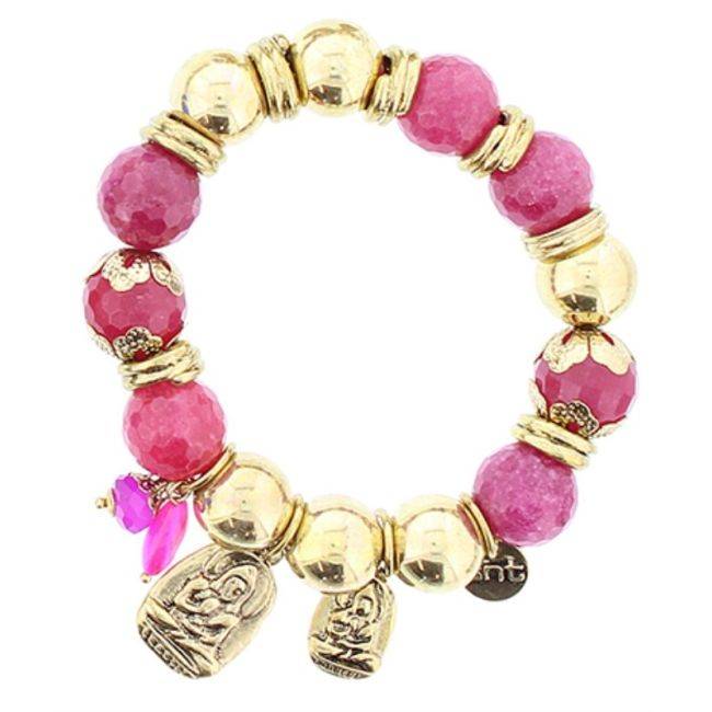 METAL STONE BEADS BRACELET