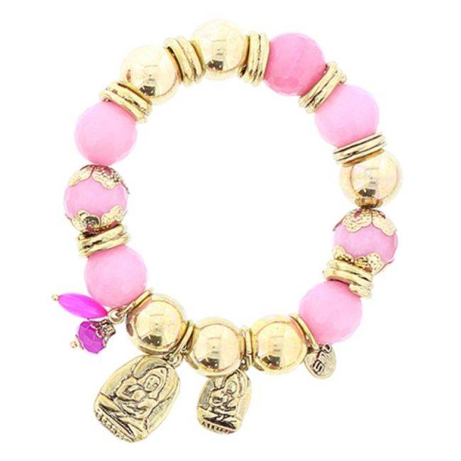 METAL STONE BEADS BRACELET