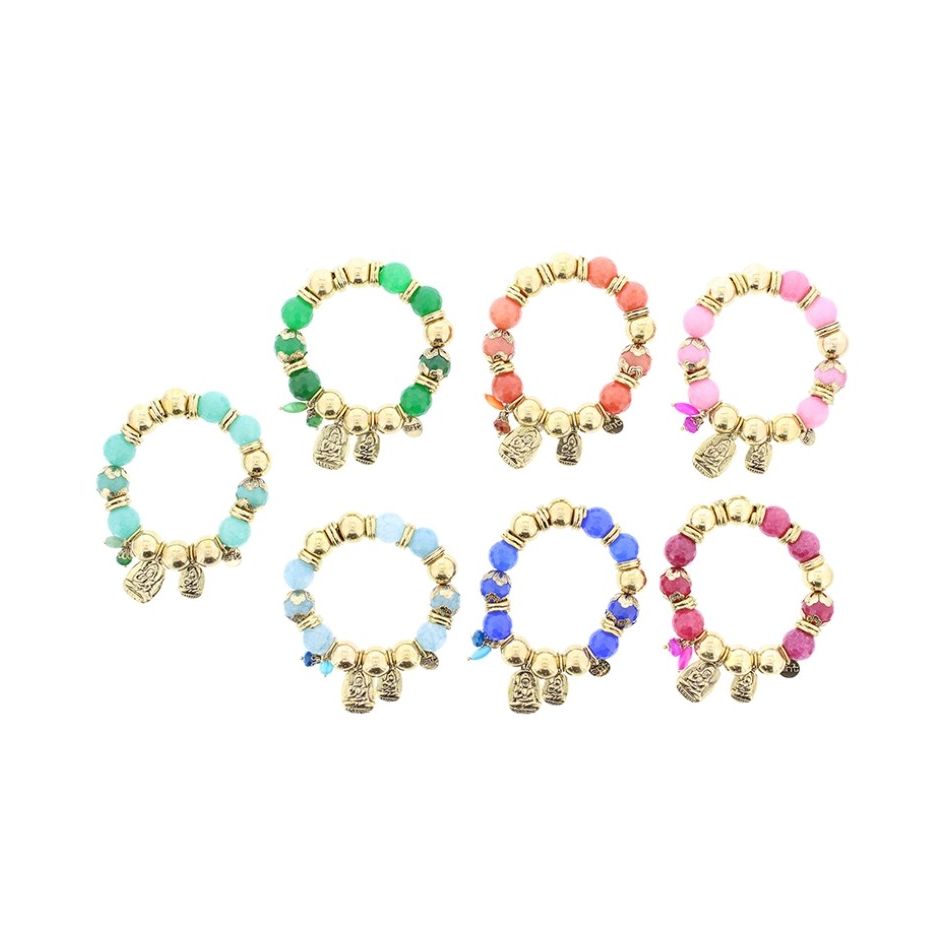 METAL STONE BEADS BRACELET