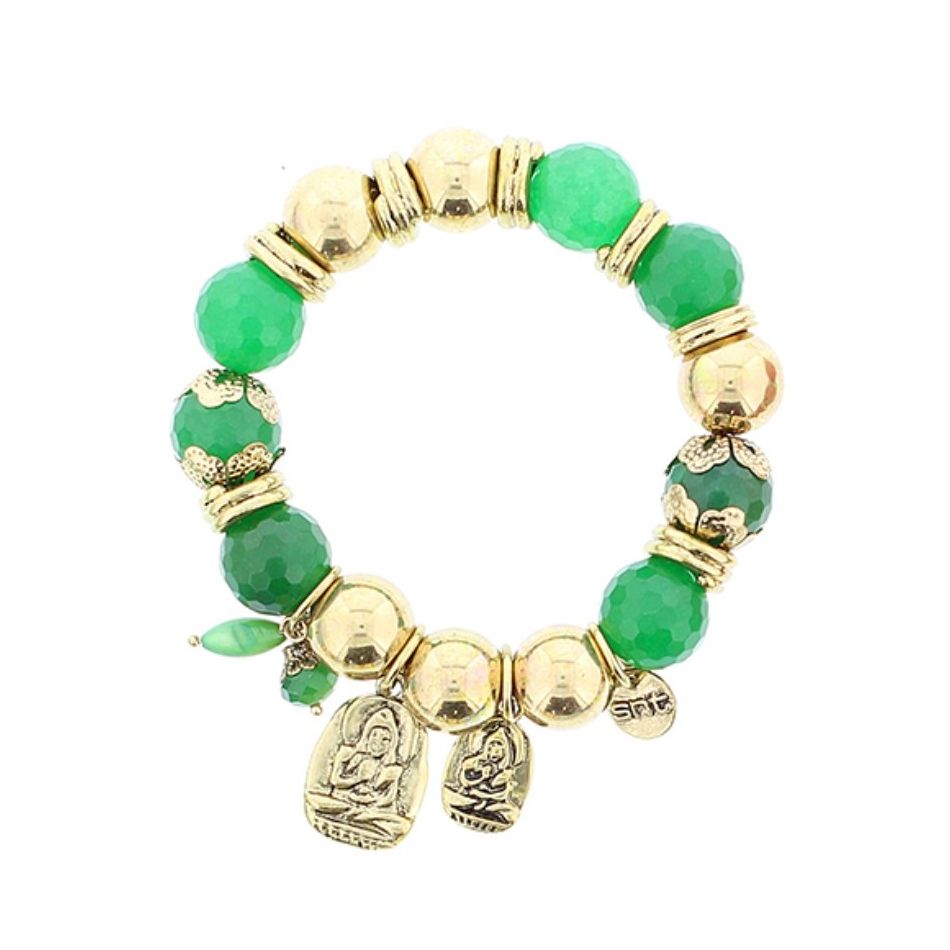 METAL STONE BEADS BRACELET