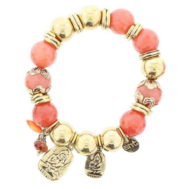 PULSERA CUENTAS METAL PIEDRAS
