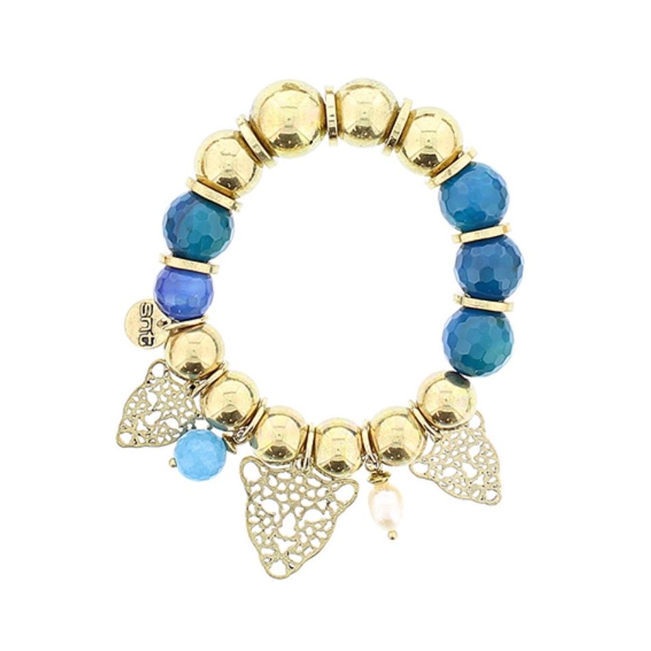 METAL STONE BEADS BRACELET