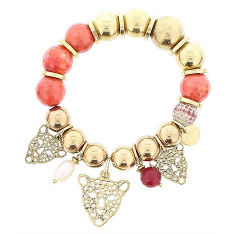 PULSERA CUENTAS METAL PIEDRAS 2