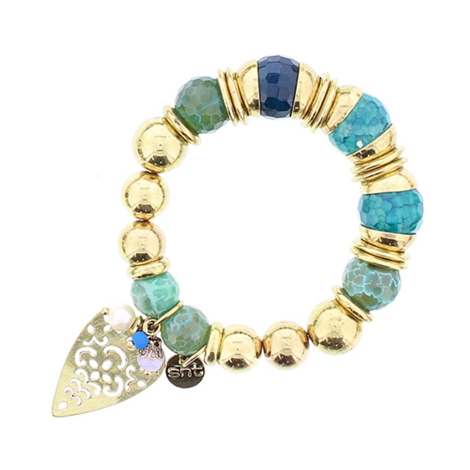 METAL STONE BEADS BRACELET