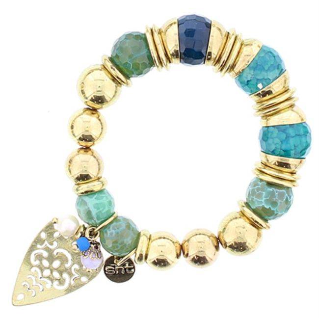 METAL STONE BEADS BRACELET