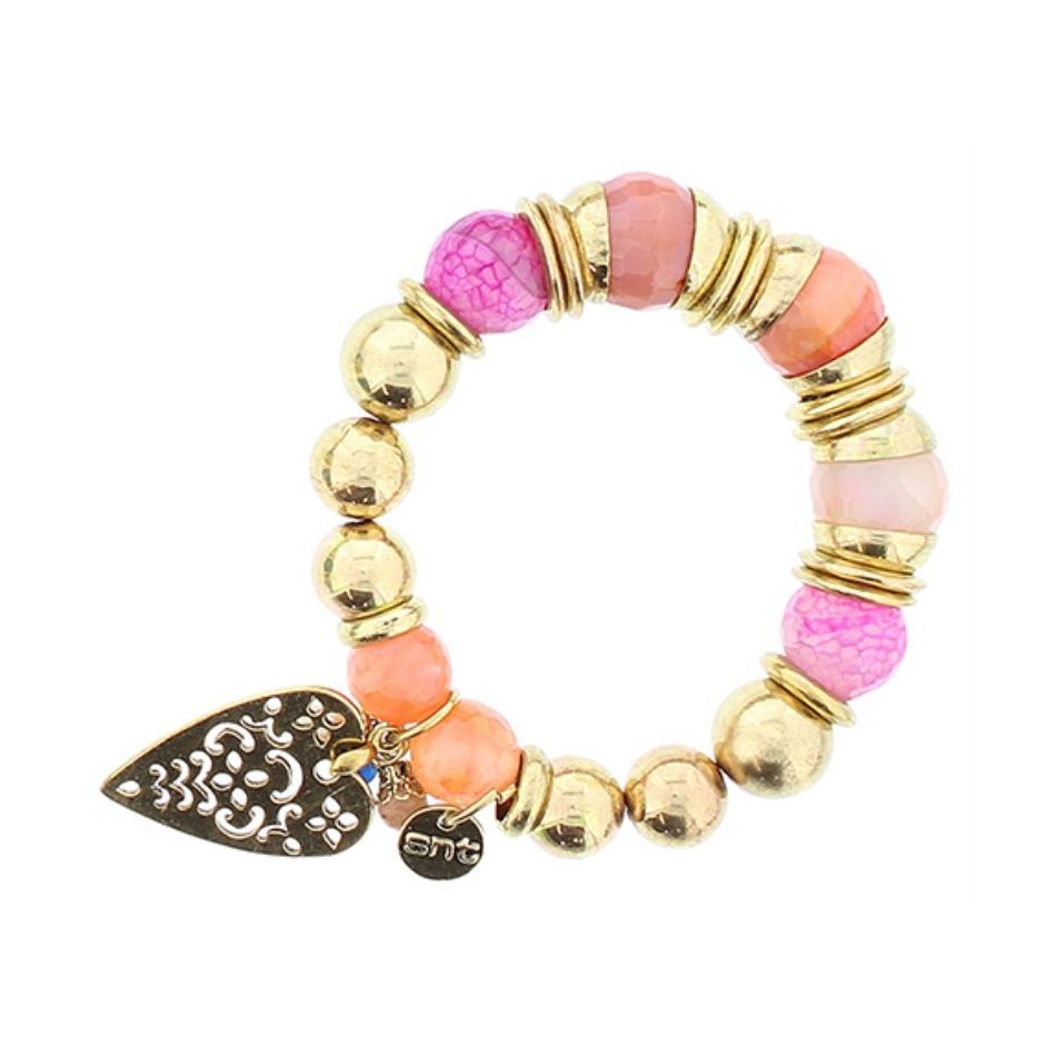 METAL STONE BEADS BRACELET