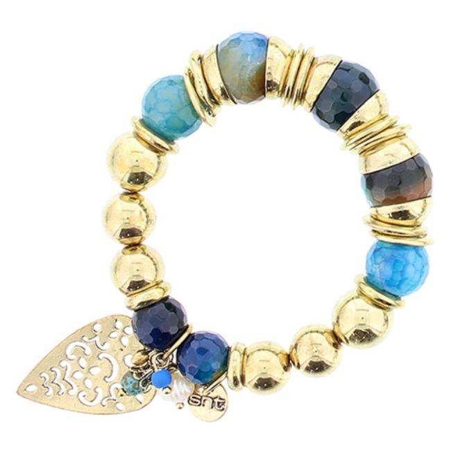METAL STONE BEADS BRACELET