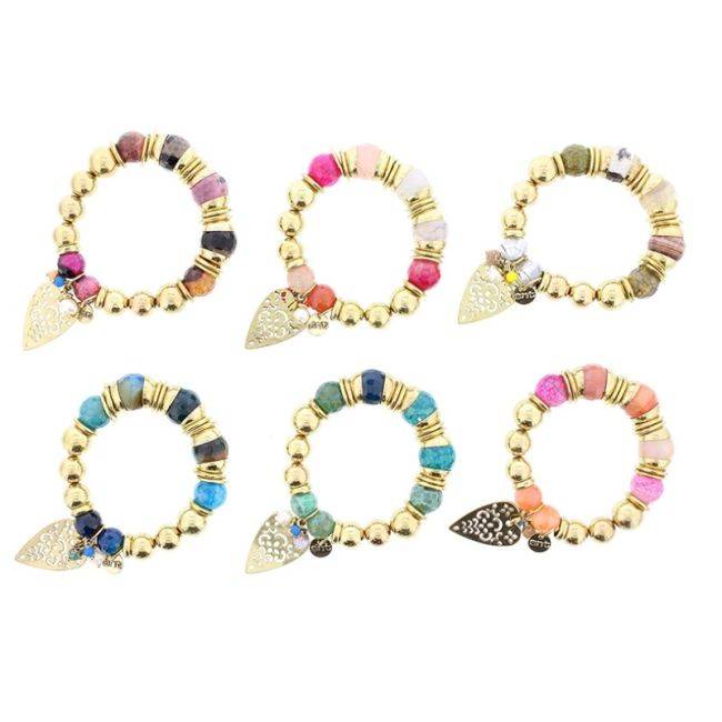 METAL STONE BEADS BRACELET
